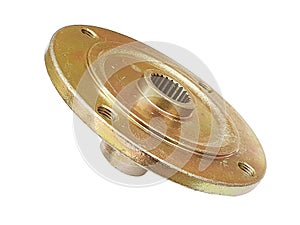 Round metallic hub for ATV wheel