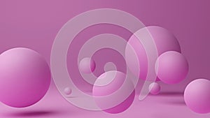 Round Shapes, Atom, Abstract background with 3d geometric shapes. Modern cover design. 3