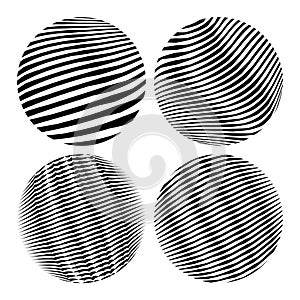 Round shapes. Geometric abstractions for backgrounds and logos