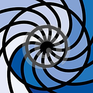 Round shapes swirl design template shell pattern