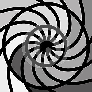 Round shapes swirl design template shell pattern