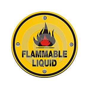 Round sign -flammable liquid