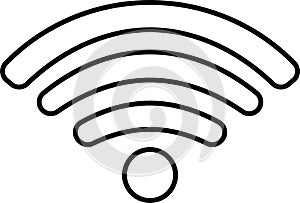 Round Signal icon of radio wave status