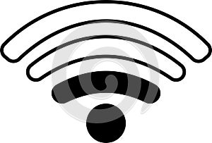 Round Signal icon of radio wave status