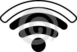 Round Signal icon of radio wave status