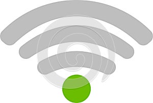 Round Signal icon of radio wave status