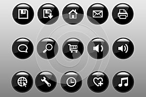 Round Social Media Icons white