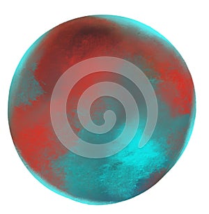 Round sphere circle circlular bubble shape hand painting texture illustration element