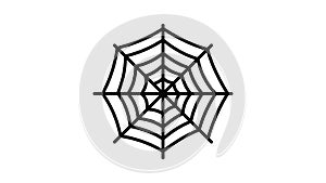 Round spider web icon animation