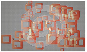 Round Square boxes On Abstract Background