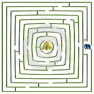 Round square maze