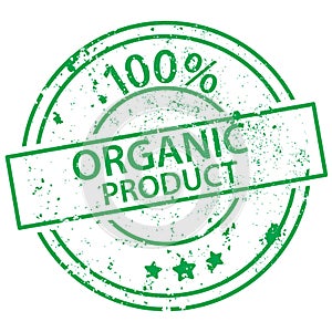 Round stamp - 100% organic product