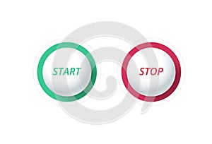 Round start and stop buttons