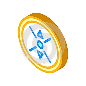 round stimulator isometric icon vector illustration