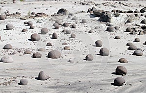 Round stones balls in Ischigualasto, Valle de la Luna