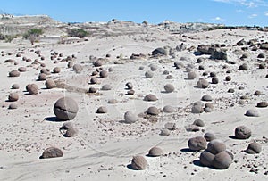 Round stones balls in Ischigualasto, Valle de la Luna