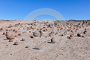 Round stones in the Ischigualasto National Park, Argentina