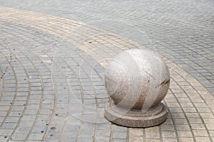 The round stones on the streets