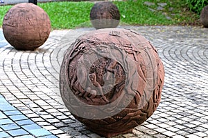 The round stones on the streets