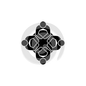 round-table discussion icon. Element of conversation icon for mobile concept and web apps. Isolated round-table discussion icon