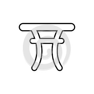 round table glyph icon. Element of Furniture for mobile concept and web apps icon. Thin line icon for website design and