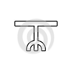 round table glyph icon. Element of Furniture for mobile concept and web apps icon. Thin line icon for website design and