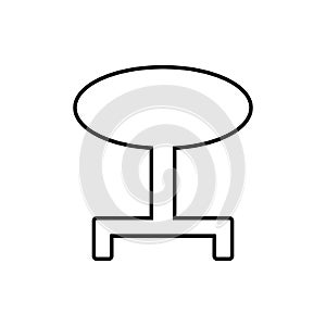 round table glyph icon. Element of Furniture for mobile concept and web apps icon. Thin line icon for website design and