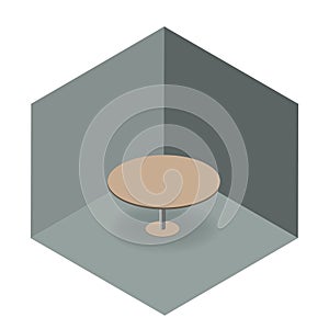 Round table in a room