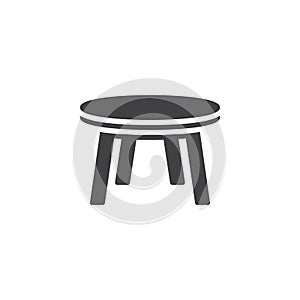 Round table vector icon
