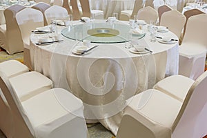 Round table from wedding party