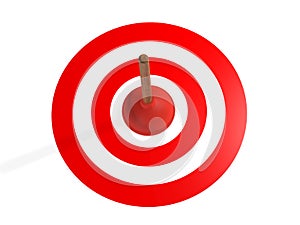 Round target with plunger 3d rendering