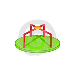 Round teeter icon, cartoon style
