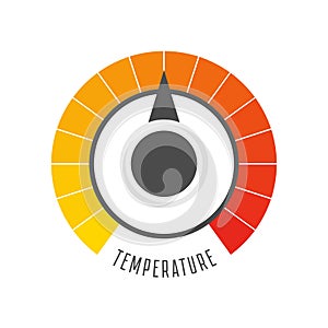 Round temperature gauge