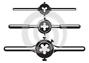 Hand tool for threading on metal workpiece
