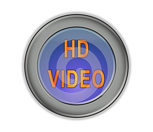 Three-dimensional button with the inscription