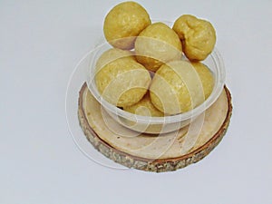 Round tofu is a type of tofu which, as the name suggests, is round in shape