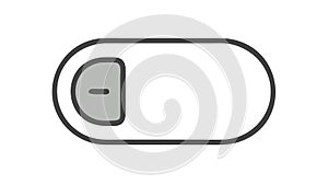 Round toggle switch control button UI element icon , vector design Generative AI