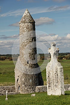 Round tower. Clonmacnoise. Ireland photo