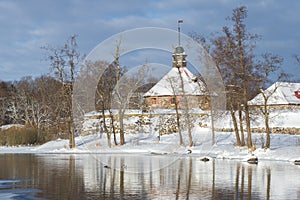 Round tower of Lars Torstensson Pugachevskaya. Priozersk