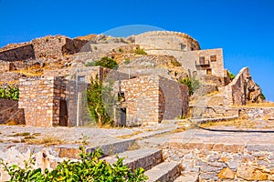 Round tower of Spinalonga fortress.