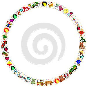 Round toys border