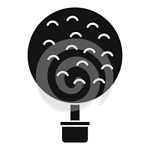 Round tree pot icon simple . Task energy service