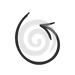 Round or Turn Vector Doodle Arrow Incorporate Whimsical Lines And Playful Curve, Adding A Charming And Hand-drawn Touch