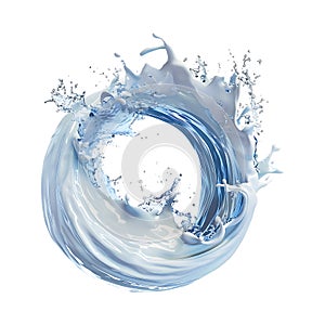 Round Water Splash on Transparent Background - Ai Generated