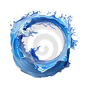 Round Water Splash on Transparent Background - Ai Generated