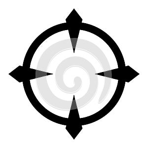 Round weapon sight for accurate shooting, gun sight for accurate aiming