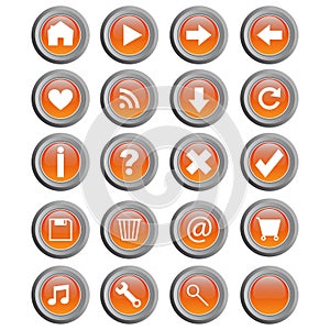 Round web buttons - vector