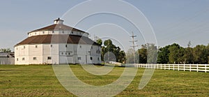 Round white barn