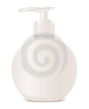 Round white bottle