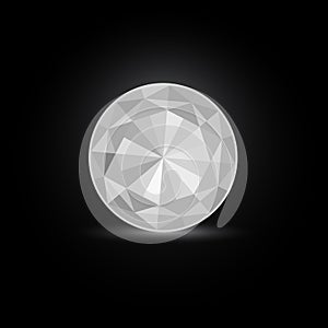 Round White Diamond Stone